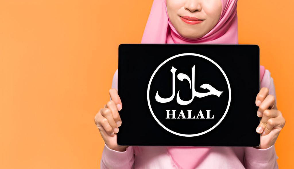Ilustrasi produk berlabel halal