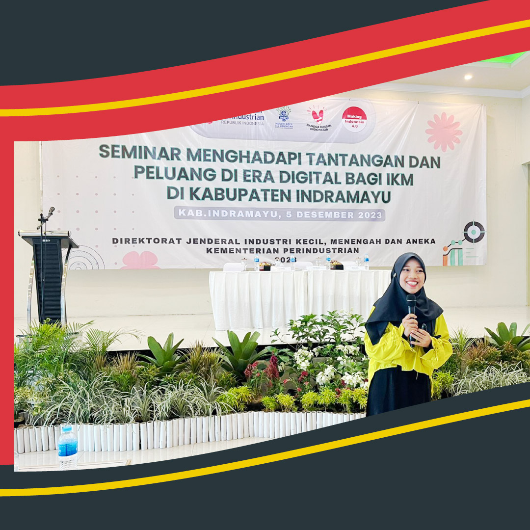 Narasumber dalam seminar Kewirausahaan bersama Kementrian Perindustrian di Indramayu, Jawa Barat. December 5, 2023