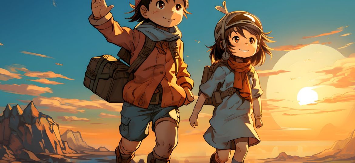 Ilustrasi contoh animasi ghibli.