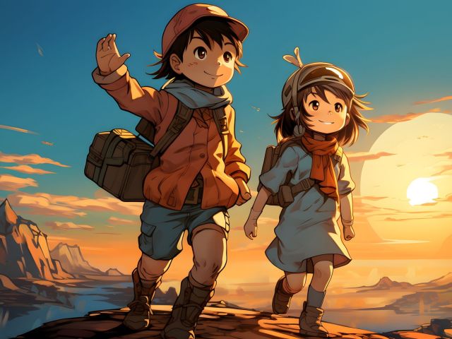 Ilustrasi contoh animasi ghibli.