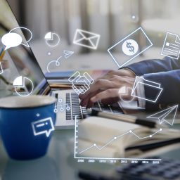 Ilustrasi internet marketing.