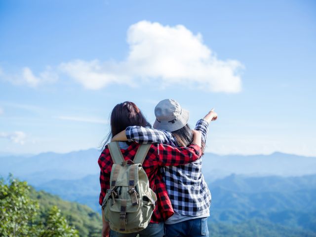 Ilustrasi seseorang yang sedang libur lebaran.