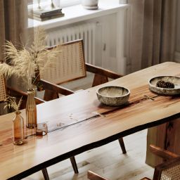 Ilustrasi barang furniture kayu.