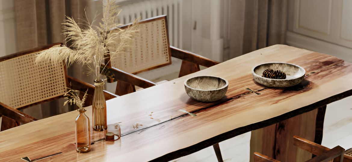 Ilustrasi barang furniture kayu.