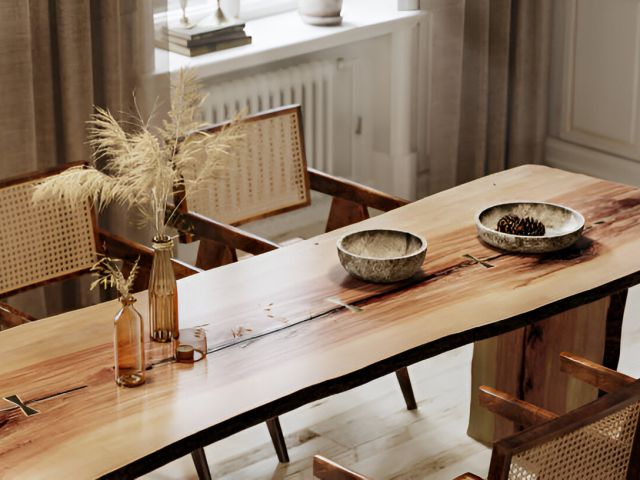 Ilustrasi barang furniture kayu.