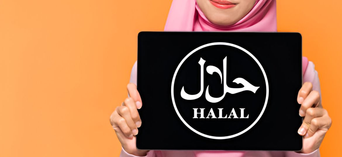 Ilustrasi produk berlabel halal