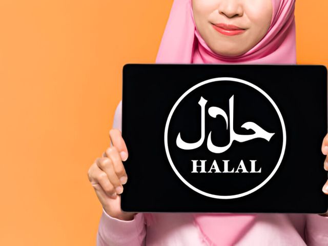 Ilustrasi produk berlabel halal