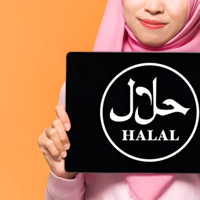 Ilustrasi produk berlabel halal